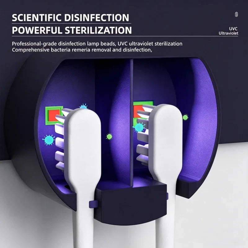 Portable Rechargeable Toothbrush UV Sterilizer Case