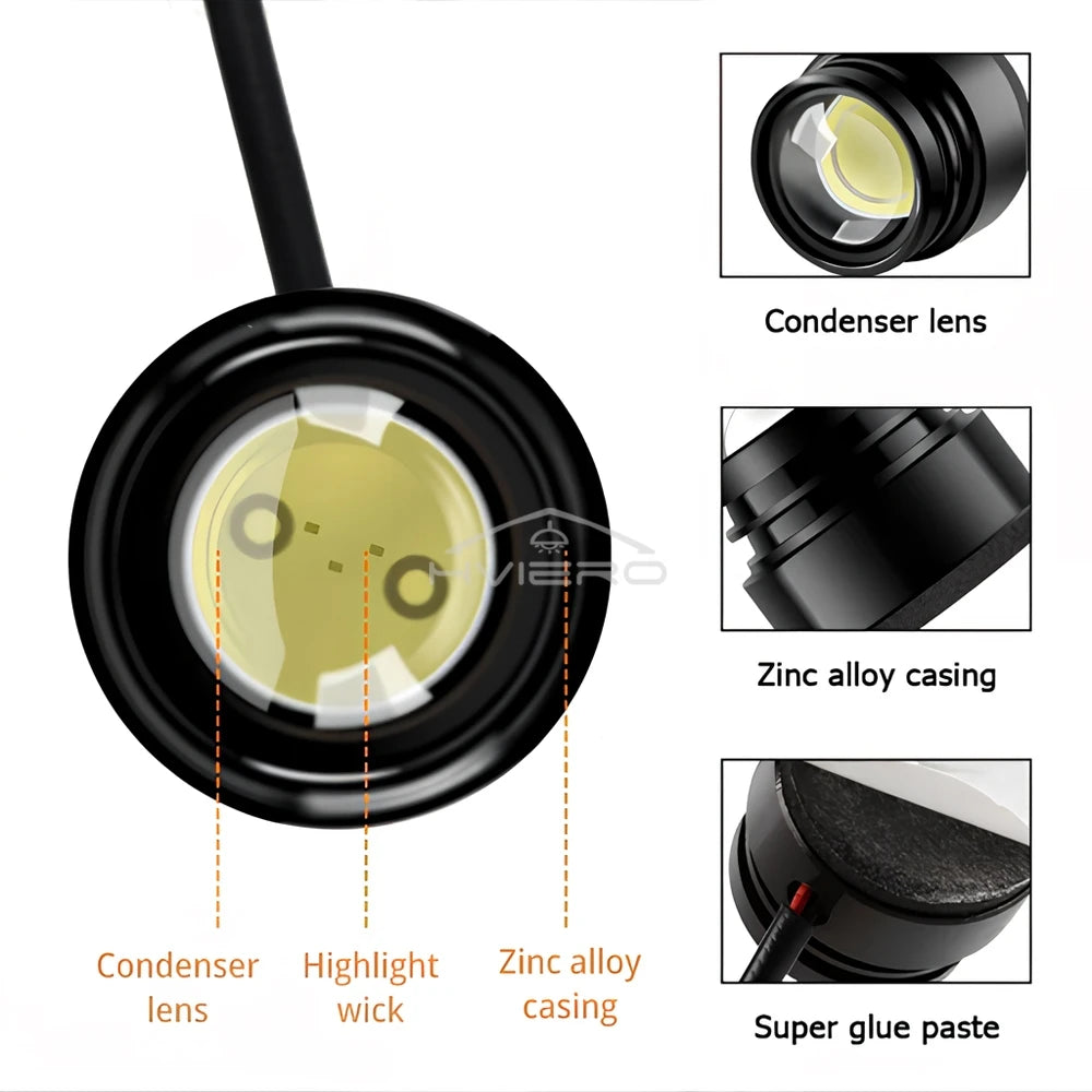 4 in 1 City Light Car LED Network Flash Wireless Remote Control Day Running DRL Eagle Eye One Tow Four 16 Mode Truck Motorcycle