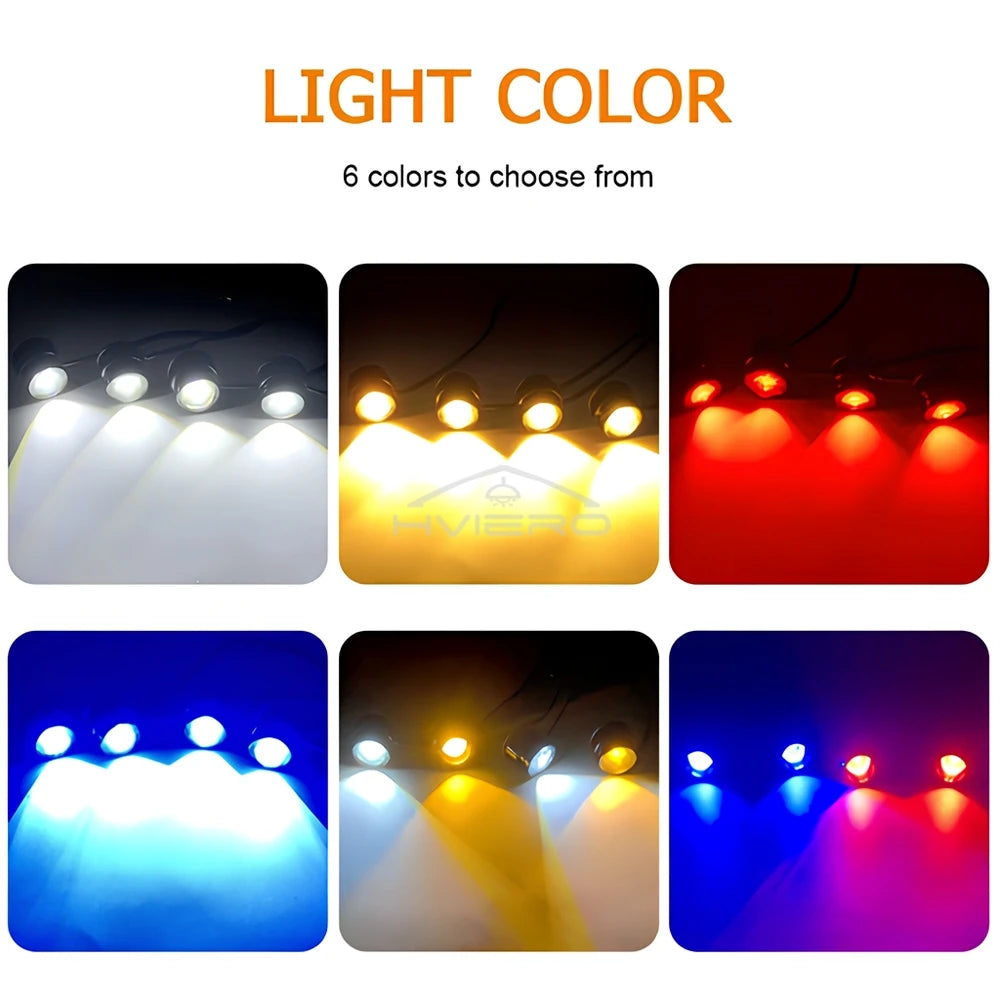 4 in 1 City Light Car LED Network Flash Wireless Remote Control Day Running DRL Eagle Eye One Tow Four 16 Mode Truck Motorcycle