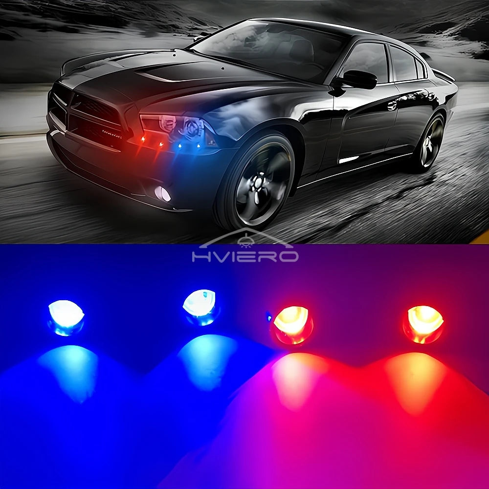 4 in 1 City Light Car LED Network Flash Wireless Remote Control Day Running DRL Eagle Eye One Tow Four 16 Mode Truck Motorcycle